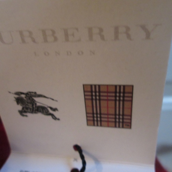 new BURBERRY Red Cashmere women's scarf fringes to fringes  56" x 8.5" - Picture 4 of 9